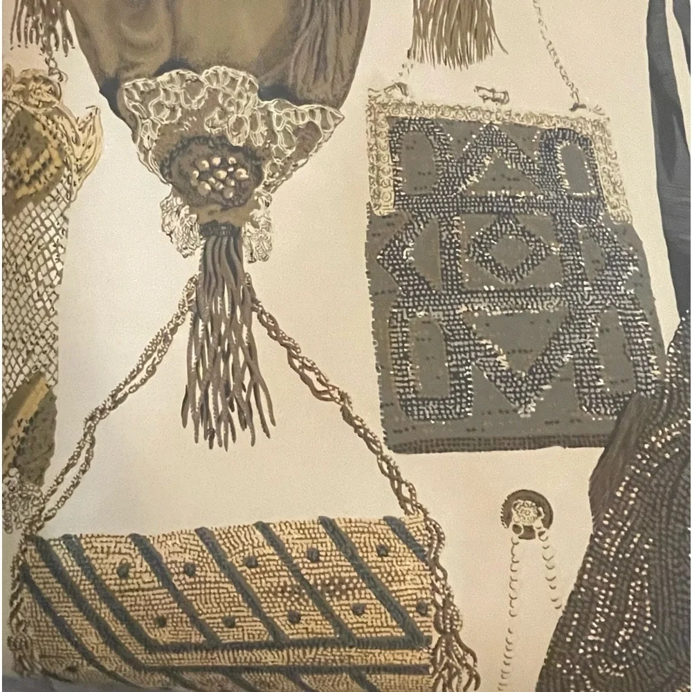 Unbranded Vintage Evening Bag Purse Wallpaper Retro Art Nouveau Open Package